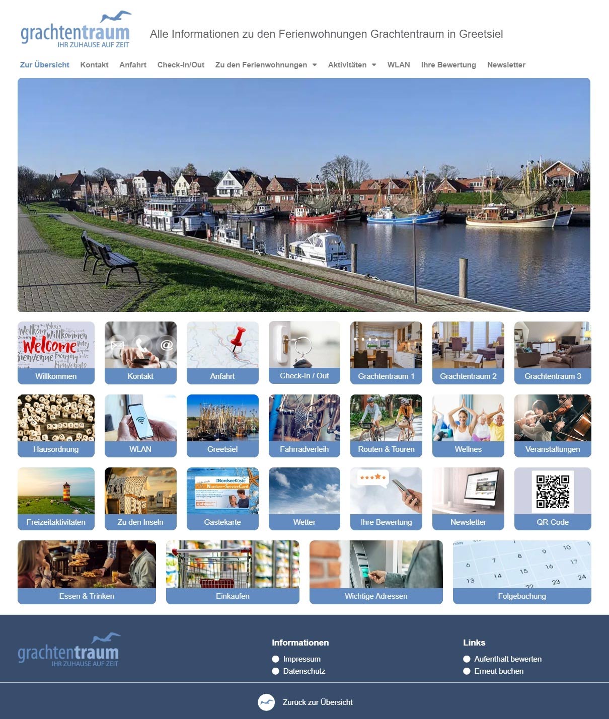 Digitale Gästemappe Ferienwohnungen Grachtentraum in Greetsiel