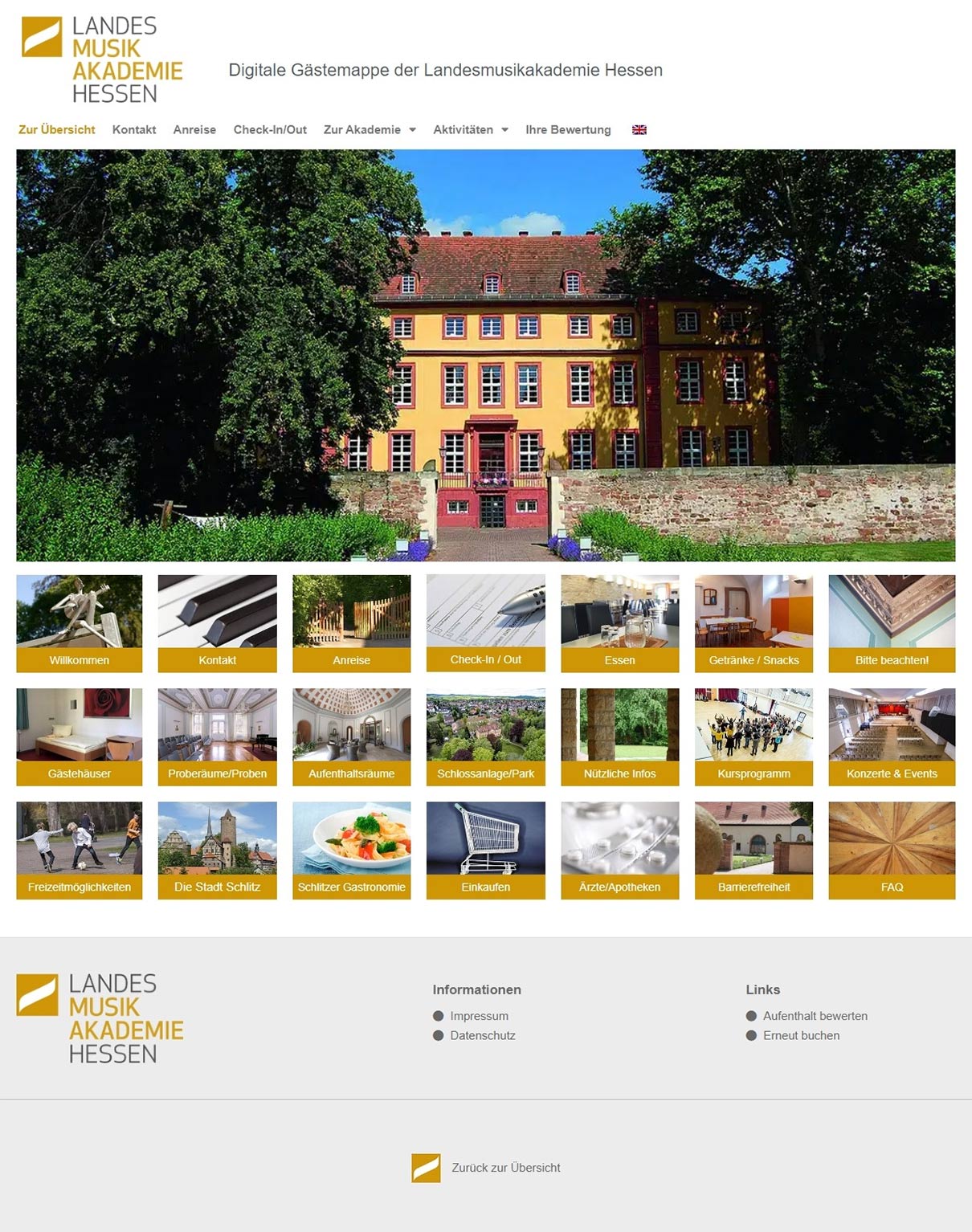 Digitale Gästemappe der Landesmusikanstalt in Hessen